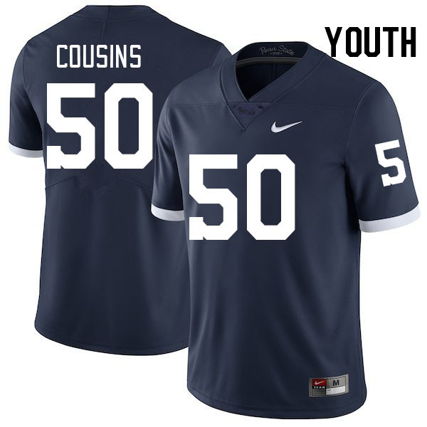 Youth #50 Cooper Cousins Penn State Nittany Lions College Football Jerseys Stitched-Retro